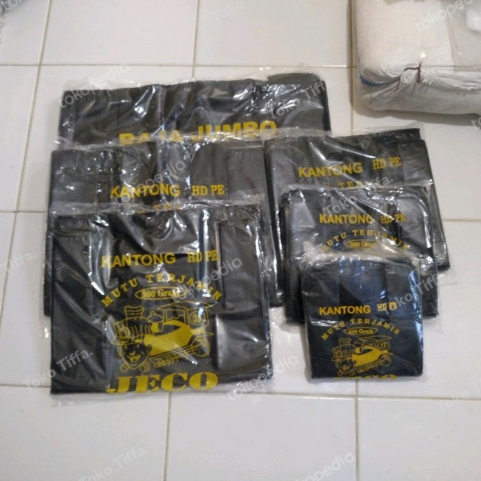 Kantong plastik HD PE Hitam Tebal Kresek Aneka Ukuran
