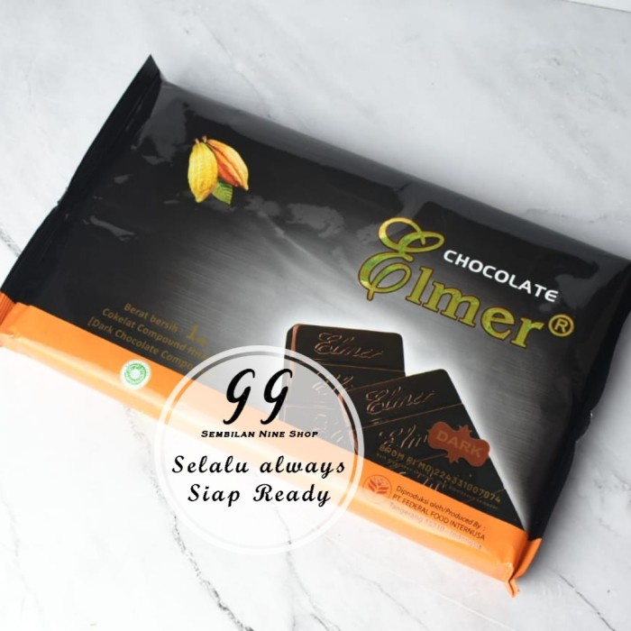 

Promo Best Seller ELMER GHANA Dark Chocolate Compound 1 KG Cokelat HITAM Coklat