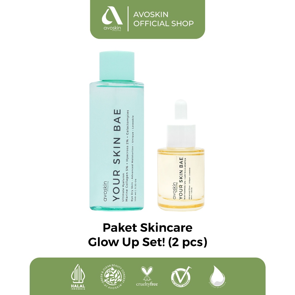 Paket Skincare-Avoskin Glow Up Set-YSB Toner & Serum