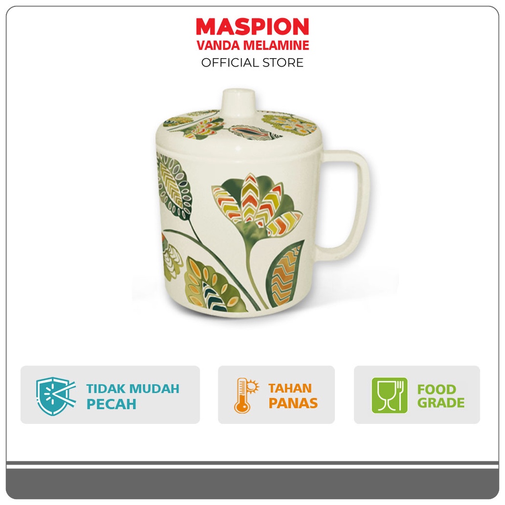Maspion Vanda Melamin Mug 4 Inch + Tutup