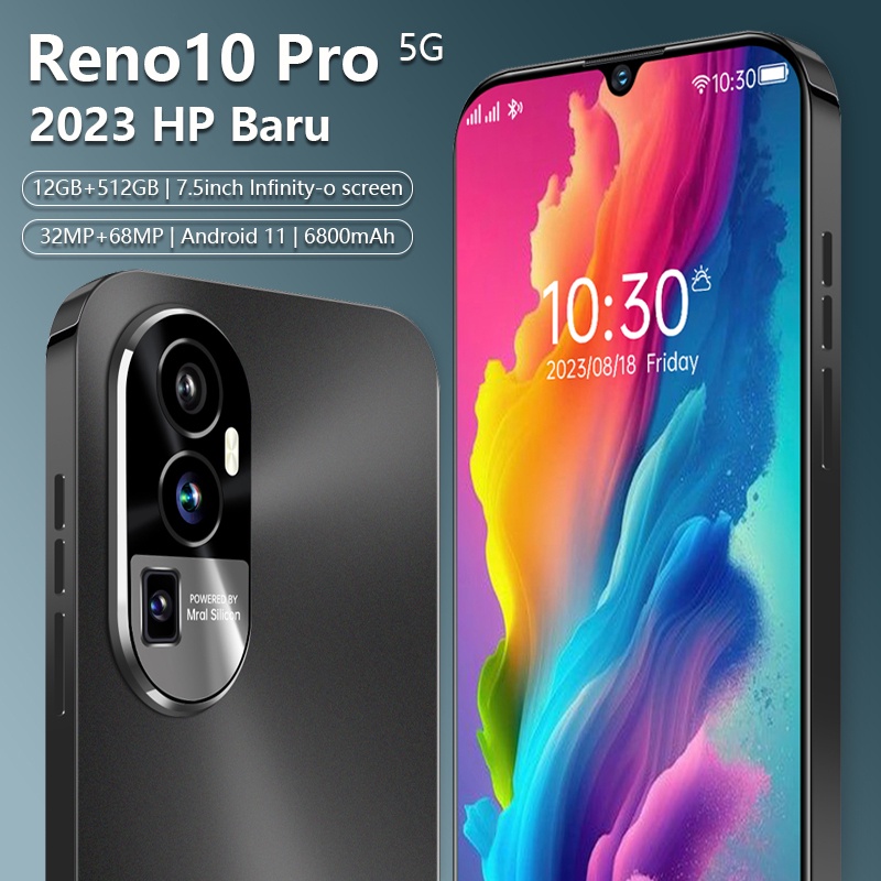 【2023 NEW HP】handphone Rino10Pro 7.5inci Ponsel Baru cuci gudang 2023 Original 100% Garansi Gratis s