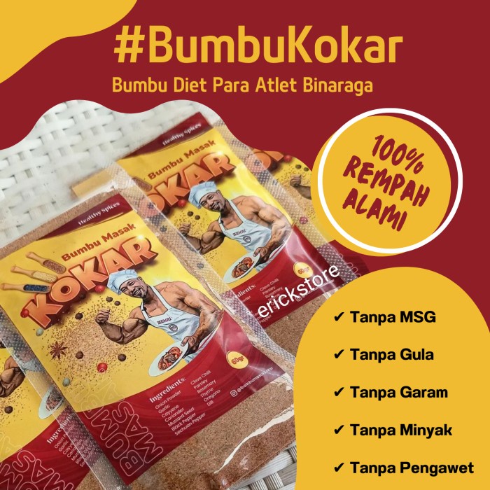 

Bumbu Masak Marinasi Rendah Kalori Diet Kokar Sehat Rempah Asli