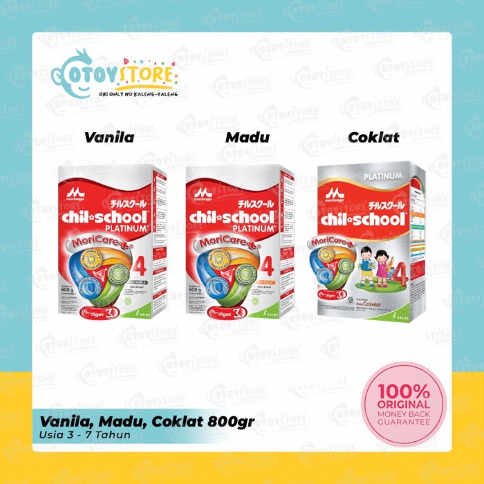 Morinaga ChilSchool Platinum Vanila Madu Coklat 800 Gram