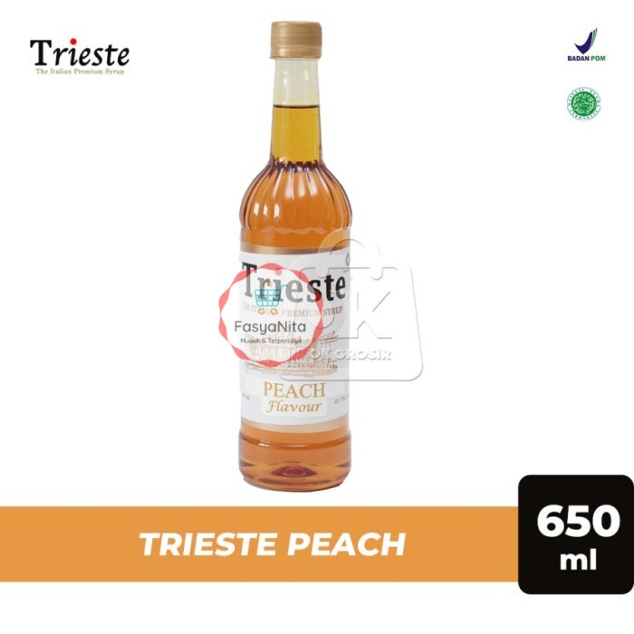 

Peach Syrup Trieste/ Sirup Trieste Buah Persik (Botol 650ml) - FasyAnita Mart Denpasar