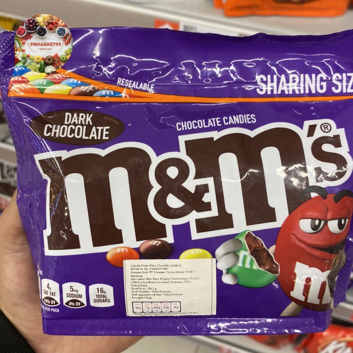 

M&M's Dark Chocolate Sharing Size | Coklat Hitam Dark Chocolate
