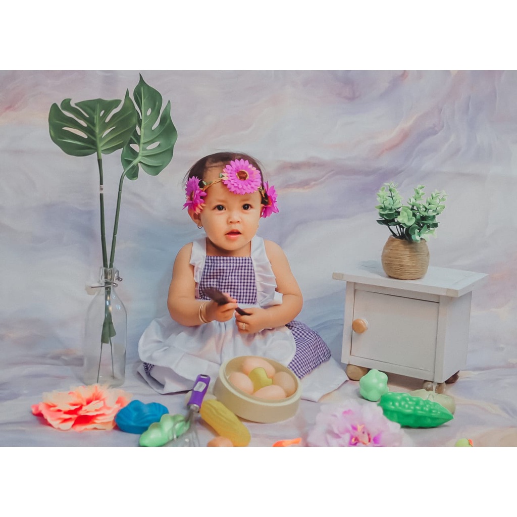 Azzafran Kids Baju Unik Koki Set Girl koki anak perempuan baju chef anak baju koki anak perempuan ko