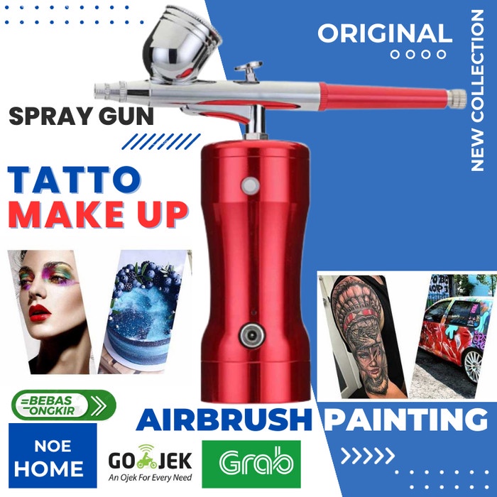 Airbrush Kit Portabel Mini Air Brush Spray Gun Kompresor