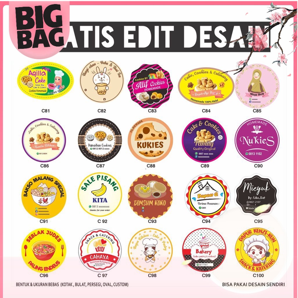 

Stiker pudding Unik Murah Custom