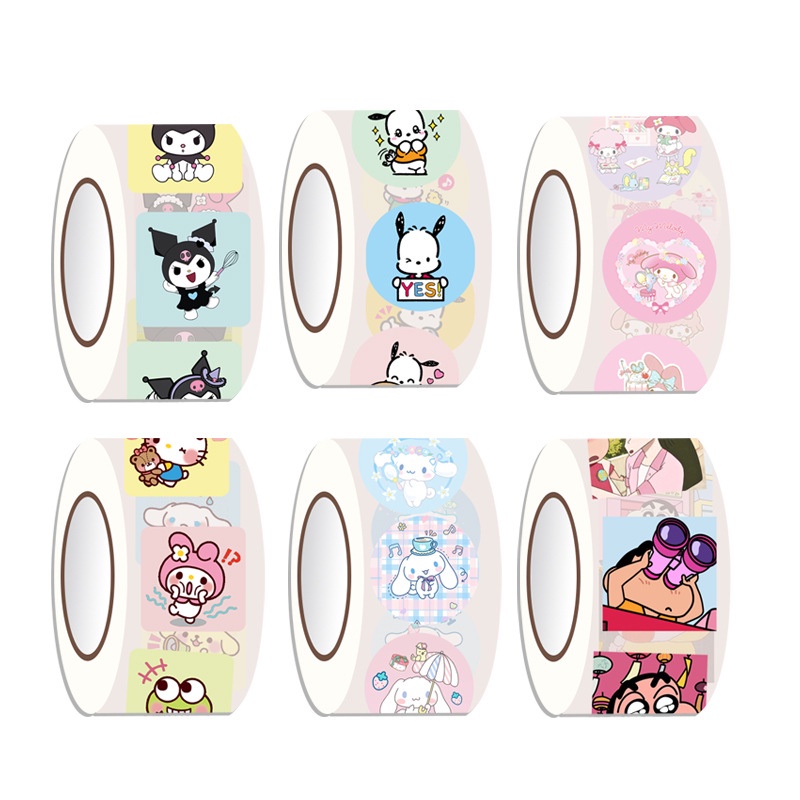 

( SPM7 ) STIKER ROLL SANRIO TAPE SEGEL / 1 ROLL STICKER SEGEL MOTIF CINNAMOROLL/ KUROMI/ MELODY / SANRIO