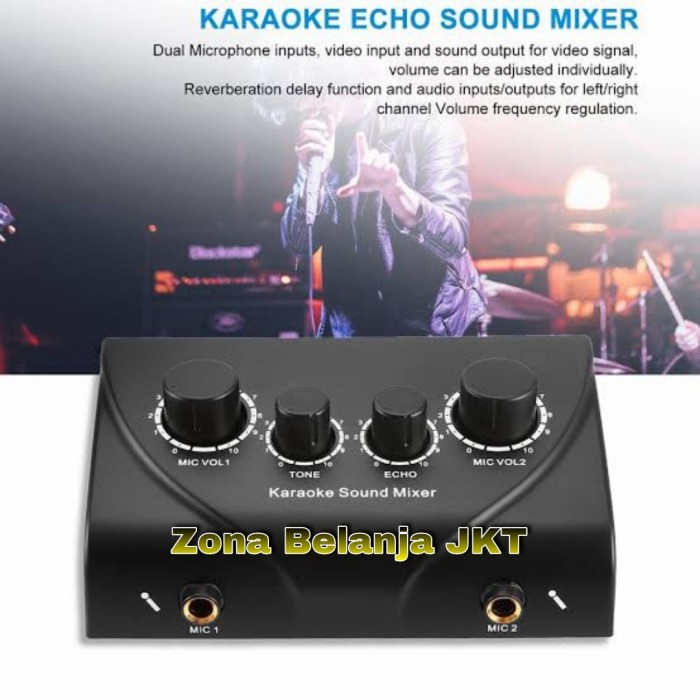 Mini Mixer Audio Karaoke Mic Echo Tone Audio 2 Channel