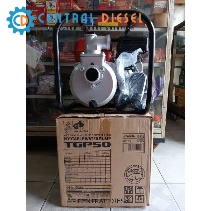 Waterpump/ Mesin pompa air bensin/ Mesin irigasi sawah Tiger TGP50 2 inch (waterpump)