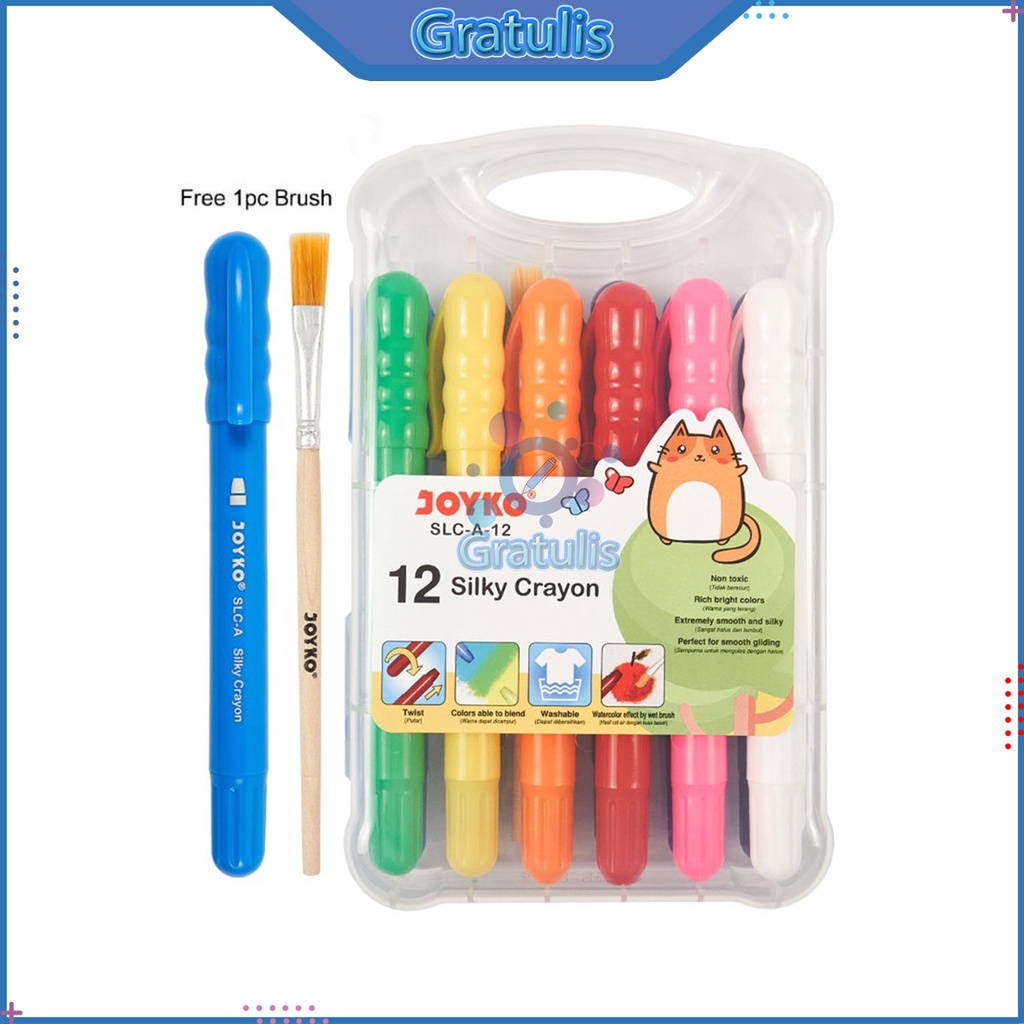 

KRAYON PUTAR SILKY JOYKO [SLC-A-12/12 WARNA] / PENSIL CRAYON KERAYON CERAYON PUTAR / PENCIL WARNA
