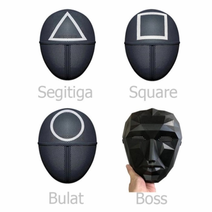 Topeng Squid Game / Squid Game Mask / Mainan Squid game - SEGITIGA