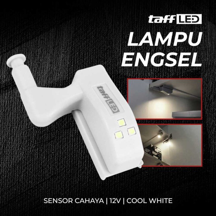 Lampu engsel led + baterai lampu lemari otomatis lampu kabinet led