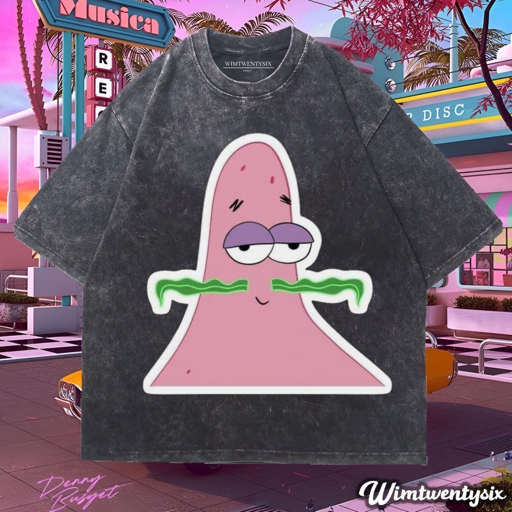 Wimtwentysix “patrick star meme” kaos oversized washing | vintage tee