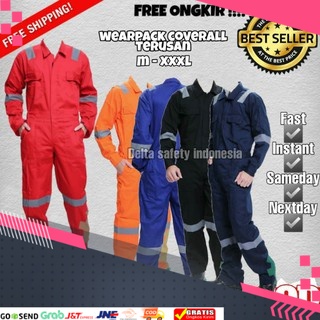 BAJU KEREN NYAMAN MURAH TERLARIS /Wearpack Coverall Safety/ Baju Bengkel/Seragam proyek/Seragam Lapa