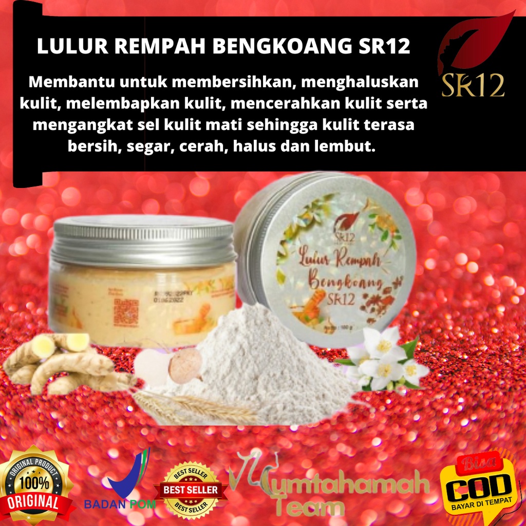 LULUR REMPAH BENGKOANG SR12 / LULUR PENCERAH / LULUR PENGANTEN STANDART BPOM Bpom