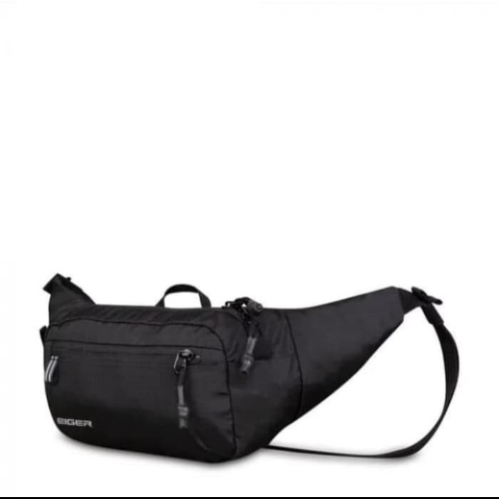 Tas Pinggang Eiger Iridium 2L foldable Waistbag Pria wanita outdoor - Hitam