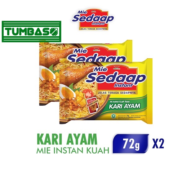 

Tumbaso Mie Sedaap Instan Kuah Kari Ayam 72 gr x 2