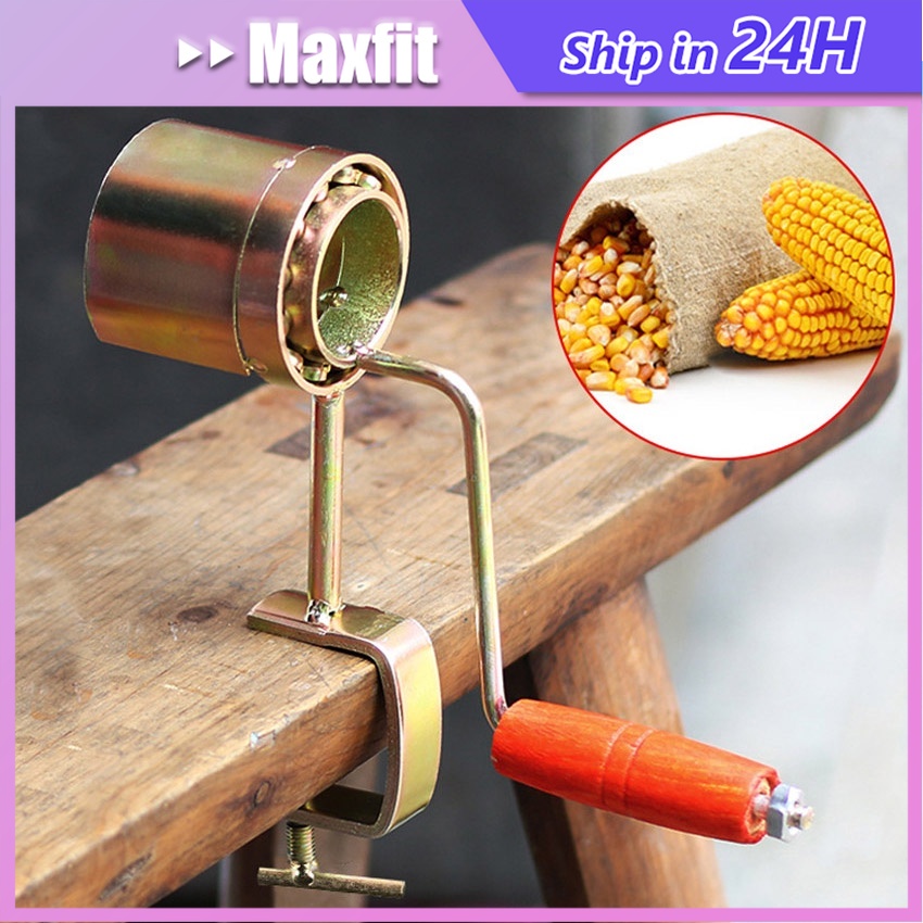 DESS Alat Perontok Pemipil Jagung Kering Manual Hand Crank Perontok Pengupas Jagung Alat Pipil