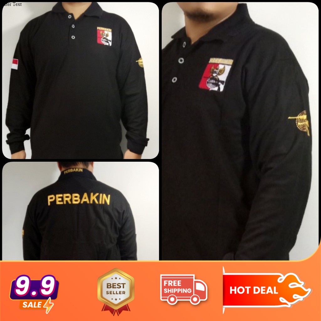 POLO SHIRT LENGAN PANJANG PERBAKIN, KAOS KERAH PERBAKIN PANJANG