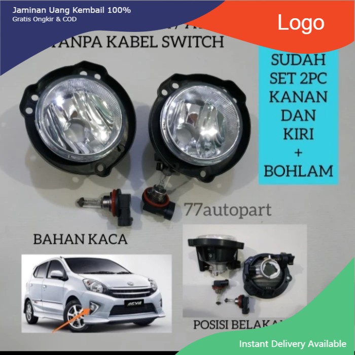 foglamp lampu kabut mobil Agya Ayla 2012-2013-2014-2015-2016 Little