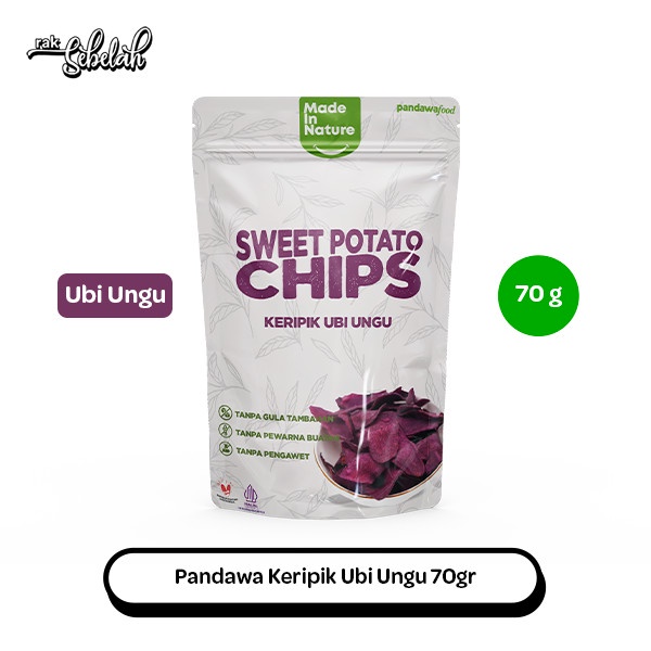 

Pandawa Keripik Ubi Ungu 70gr - Purple Ube Sweet Potato Healthy Chips