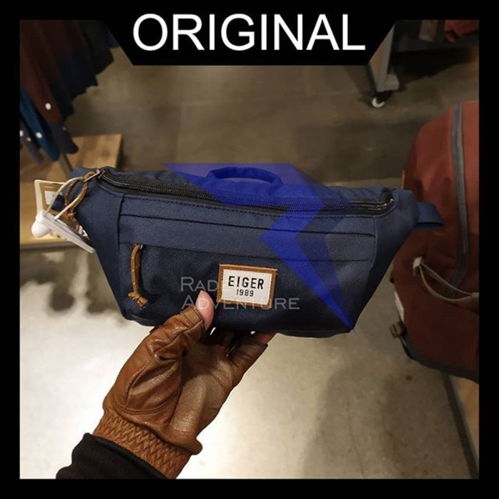 Tas Pinggang Eiger Brig Slim Waist R Waistbag Navy 91000 5239 Ori Awet