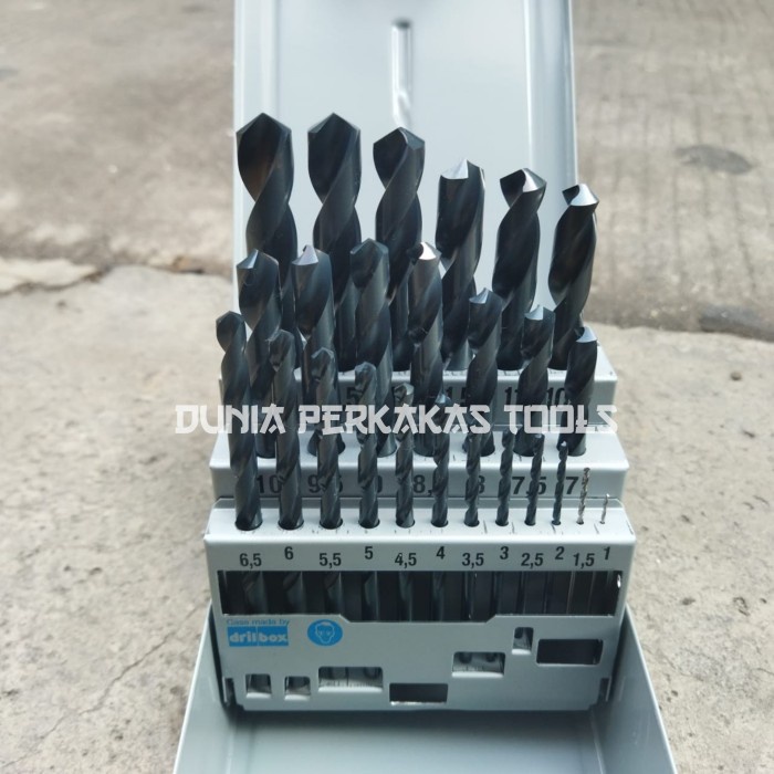 Mata Bor Besi Set Merk Nachi 25 Pcs 1 - 13 Mm Mata Bor HSS NACHI