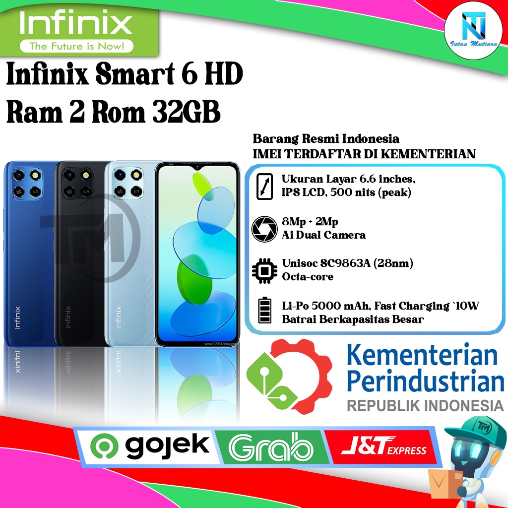 Infinix Smart 6 HD Ram 2 Rom 32GB