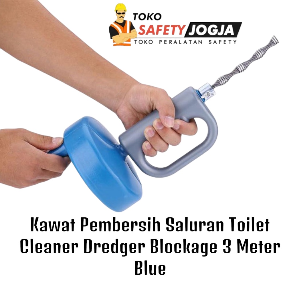 Kawat Pembersih Saluran Toilet Cleaner Dredger Blockage 5 Meter  CHF1  Blue