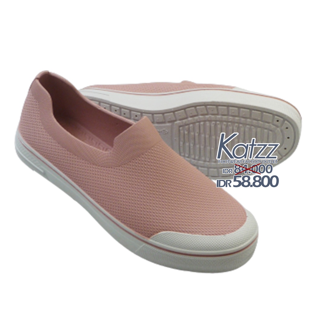 Katzz - Sepatu Kerja Casual Uk 37 - 40 / Sepatu Wanita Warna Pink / Sepatu Sporty Anti Slip / Sepatu Ringan Dengan Harga Terjangkau [ Katzz ATT ASL 508 Pink ]