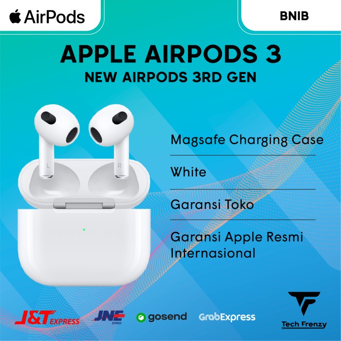 New Airpods 3rd Gen 2021 / Apple Airpods 3 BNIB Original - Lightning Case, Inter