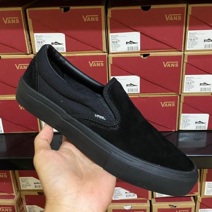 VANS SLIP ON PRO FULL BLACK BLACK ORIGINAL
