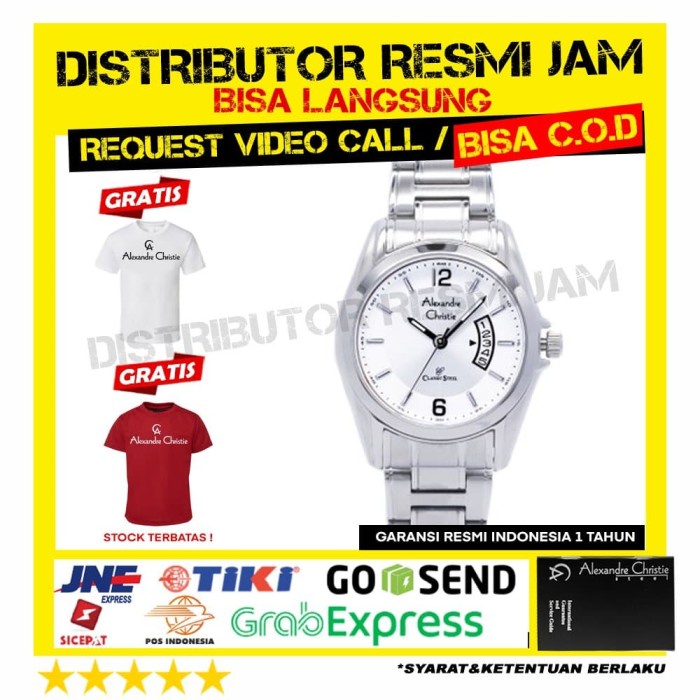 jam tangan pria alexandre christie ac8289 8289 8289md new garasi resmi