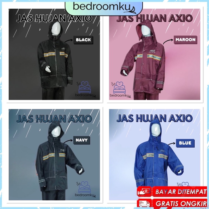 Jas Hujan Stelan AXIO 882 Dewasa Original 100%  Mantel Axio Raincoat