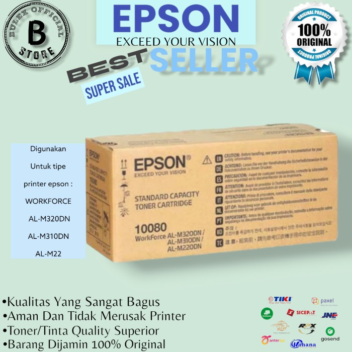 Tinta Toner Epson 10080 STANDART ORIGINAL 100%