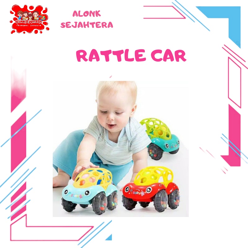 [Alonk.S] MAINAN RATTLE CAR BAYI/BALITA TEETHER KERINCINGAN SEPERTI OBALL GO GRIPPER