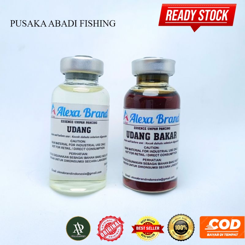 Essen Udang biang murni 100% - esen udang bening- Alexa Brand udang - umpan pancing