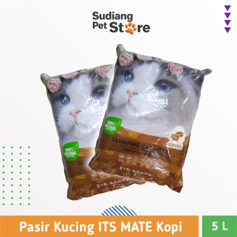 Pasir Kucing Gumpal Wangi Its Mate Kopi Cat Litter 5 L