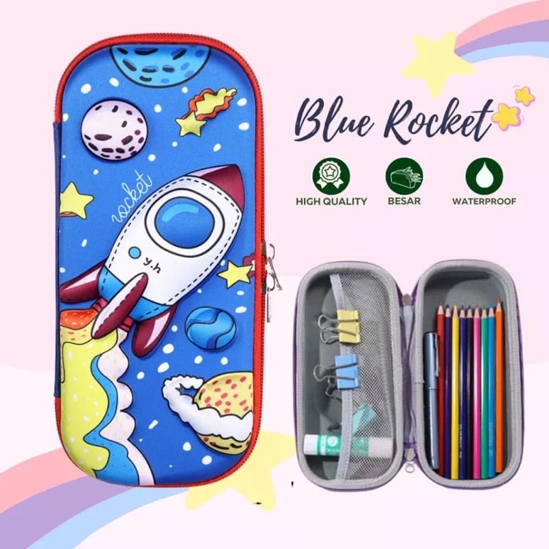 

DSO KOTAK PENSIL 3D tempat pensil warna tempat alat tulis karakter barbie dino cat rabbit little ponu astonot putri duyung cars LK