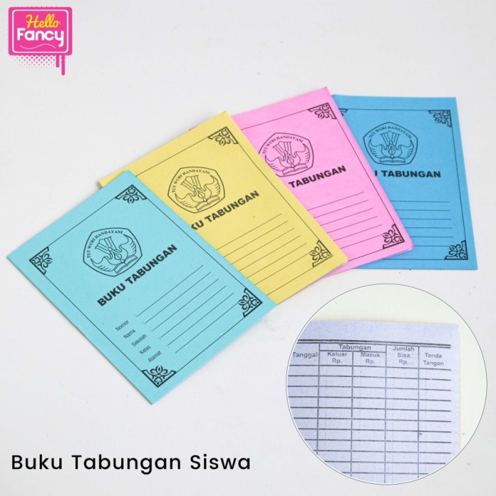 

Buku Tabungan Siswa isi 6 Lbr 1 Pcs Mix / Buku Tabungan Anak Sekolah
