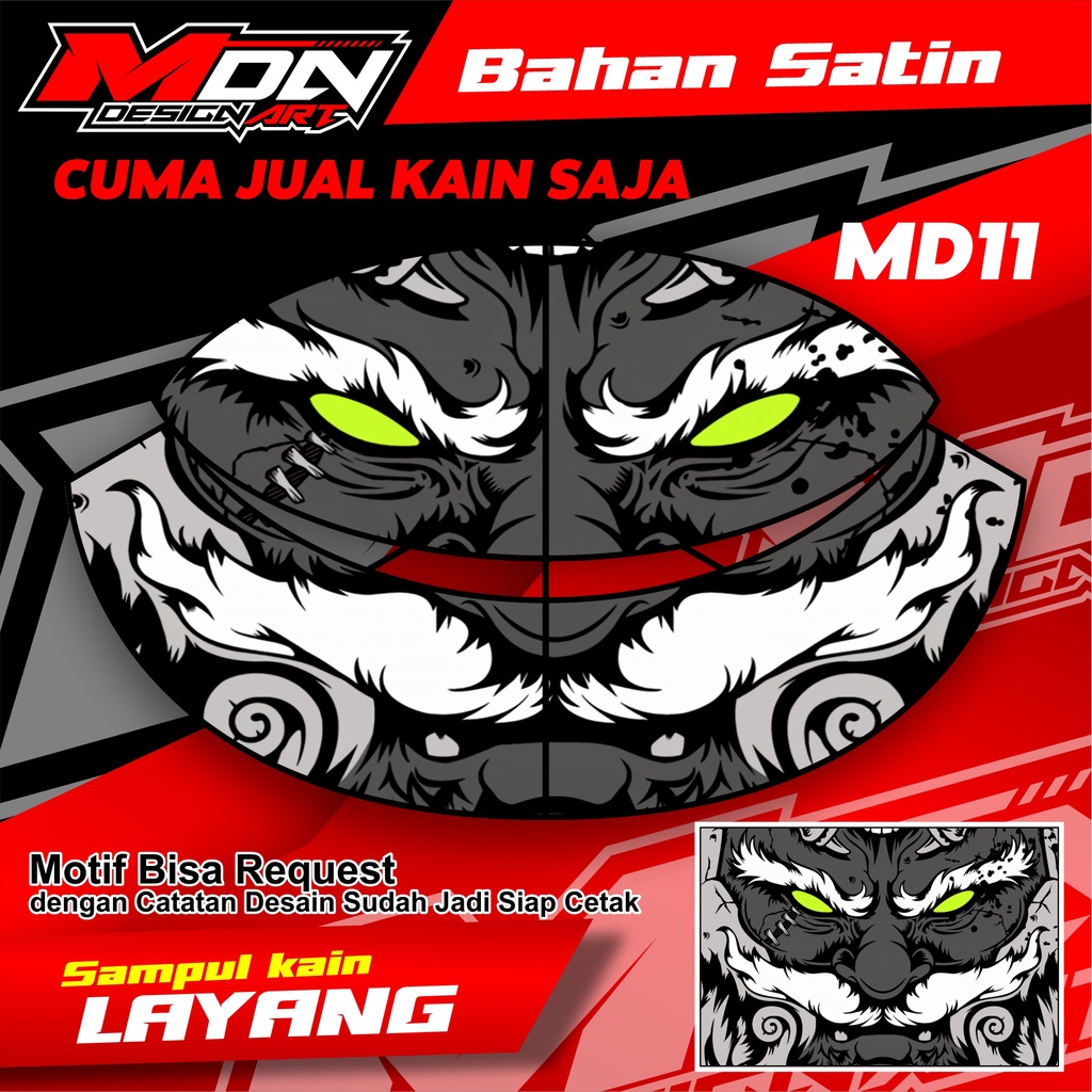 Kain Layangan Gapangan Pegon Lembaran Full Printing Bahan Satin High Quality