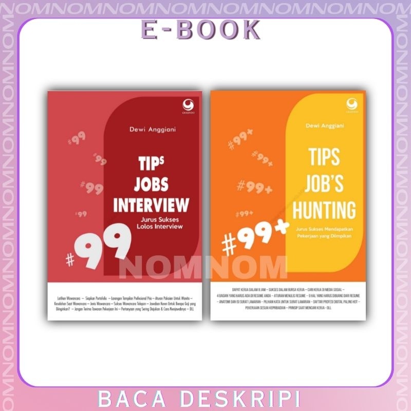 

[Indonesia] 99+ Tips Jobs Interview, 99+ Tips Jobs Hunting