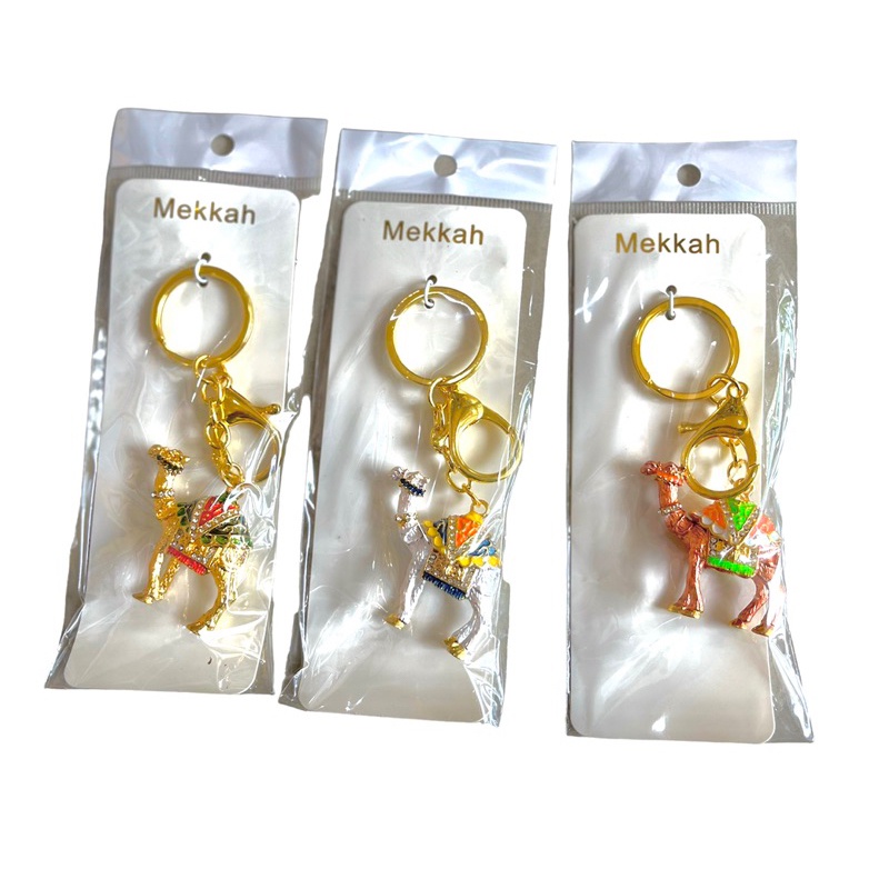 Gantungan Kunci Onta Arab oleh-oleh kuningan logam