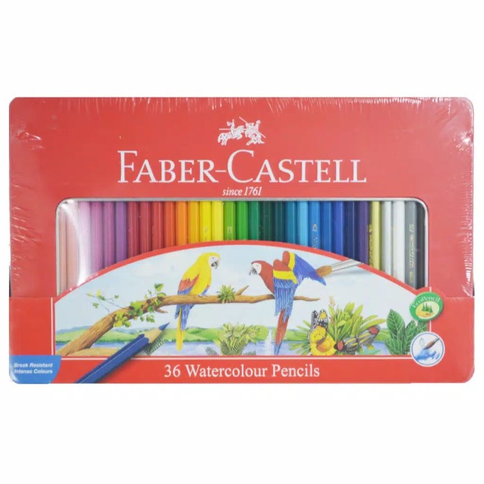 

[New] Pensil Warna Faber Castell Water Colour 36 L Tin Case
