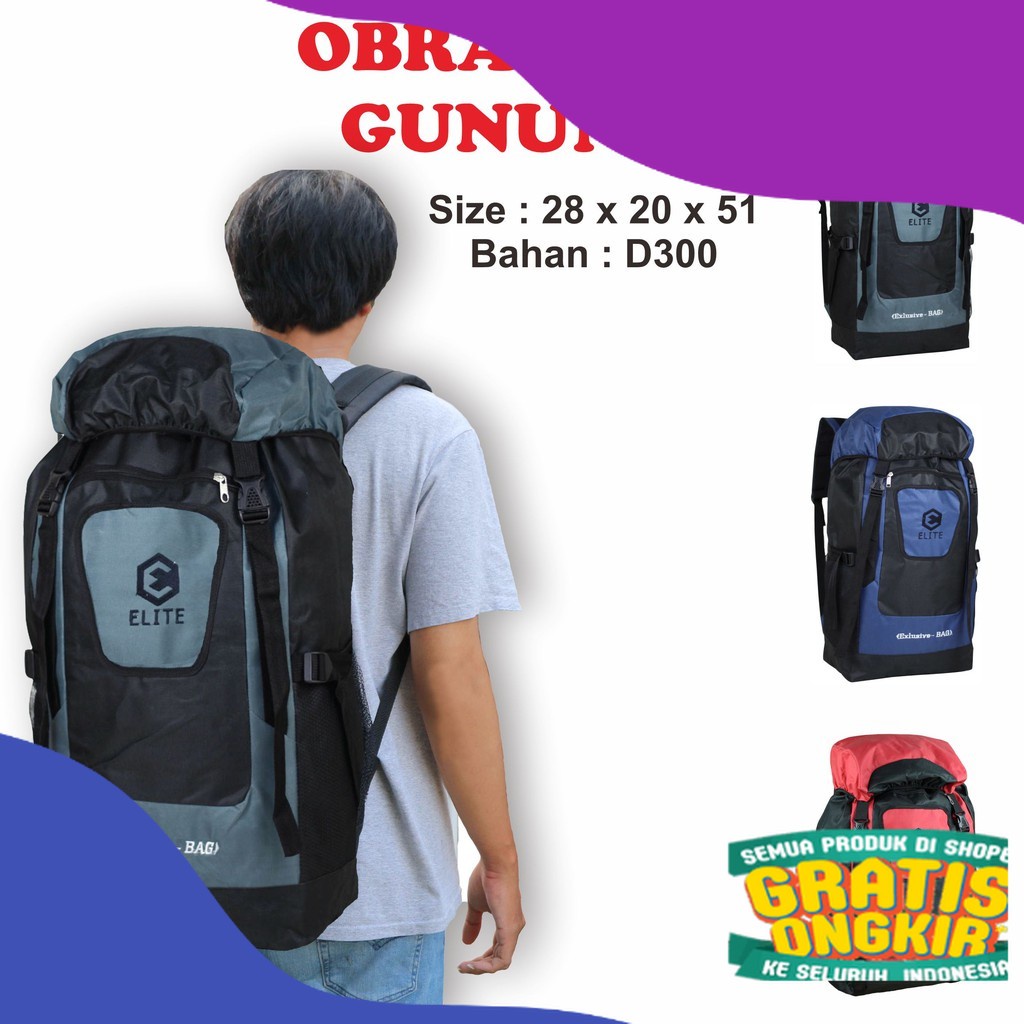 Carrier Gunung Elite Kapasitas 35 liter Tas Mendaki Muncak hikinh Climbing Muat Banyak Awet tebal Ba