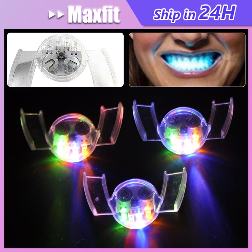 Lucu Gigi Lampu Led Gigi Kedip Gigi Behel Tali Penjaga Mulut Halloween Trick Mainan Pesta Props