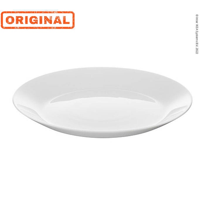 OFTAST Piring Keramik Kecil Putih 19cm