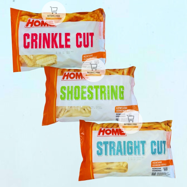 

HOME Kentang Goreng Shoestring/Crinkle/Straight Cut 1kg French Fries